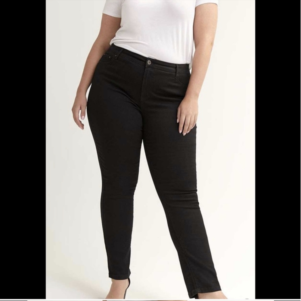 Pennington d/C Black Curvy Fit Straight Leg Jeans size 22 plus